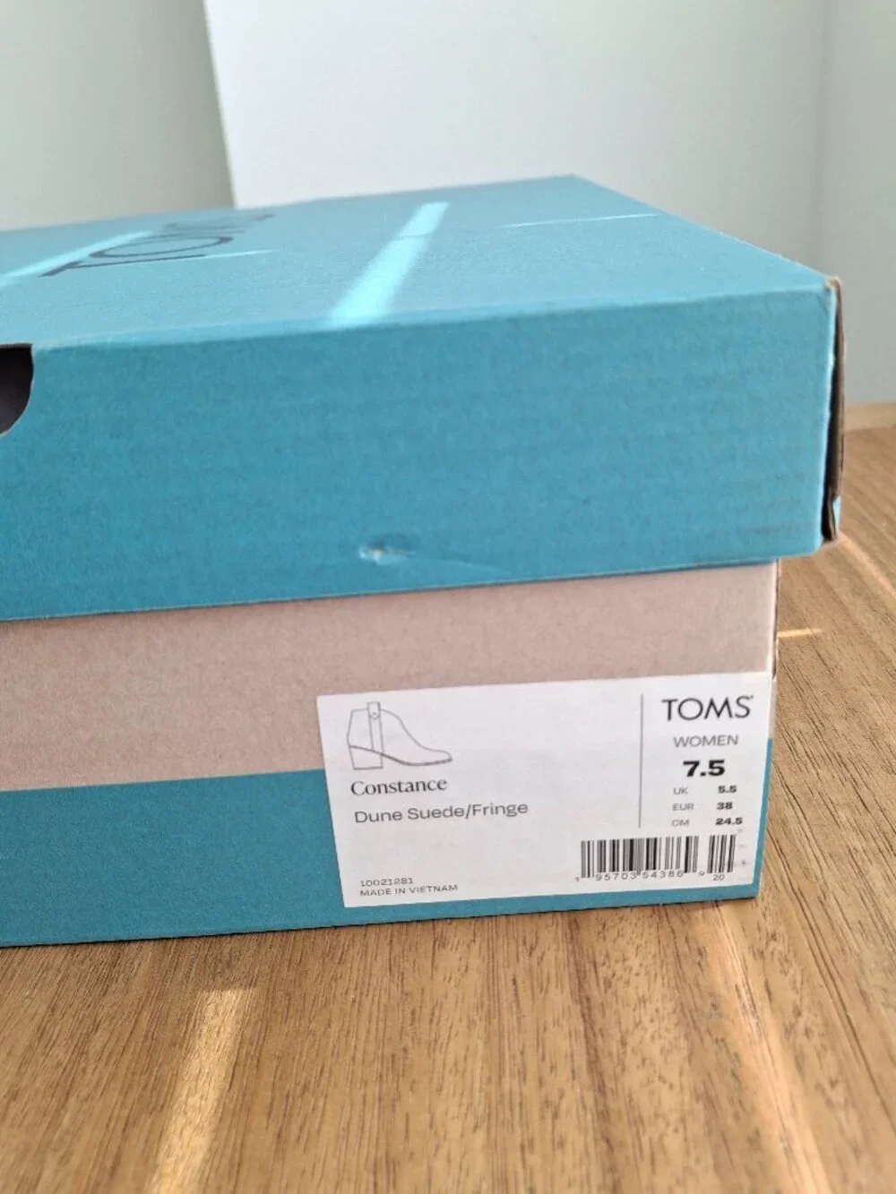 (New) Toms – Constance Heeled‎ Ankle Boots (Dune Suede/Fringe) / Women's 7.5
